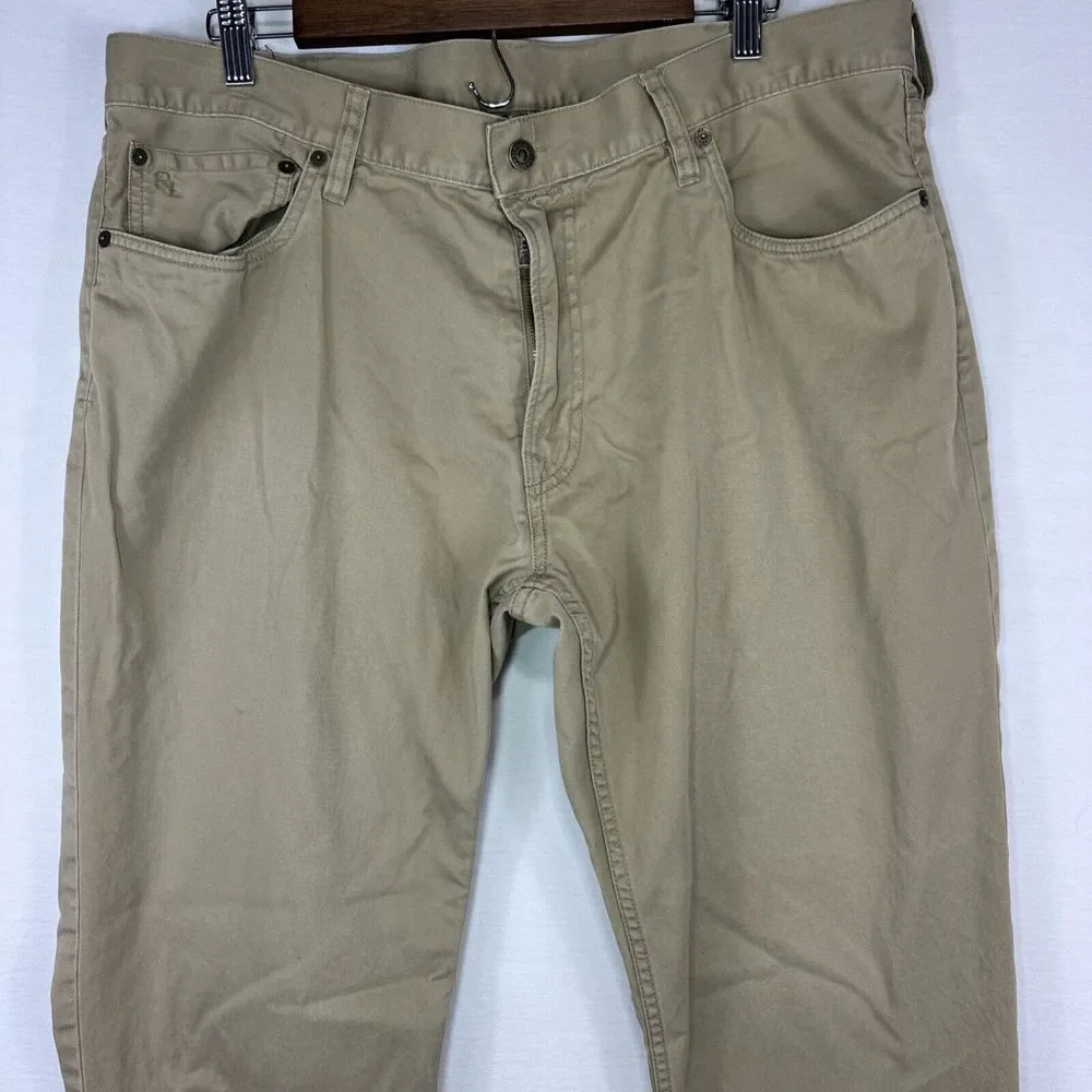 Polo Ralph Lauren Pants Men's 38x32 650 Straight Leg‎ Beige Tan Chino 5 Pocket